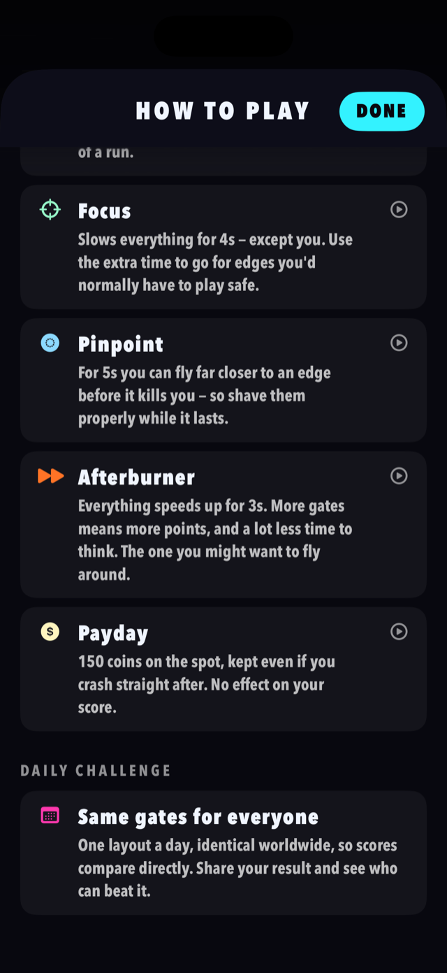 Power-up guide: Focus, Pinpoint, Afterburner and Payday